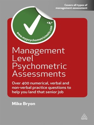 cover image of Management Level Psychometric Assessments